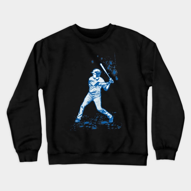 Baseball Batter or Hitter in Launch Position - 03 Crewneck Sweatshirt by SPJE Illustration Photography